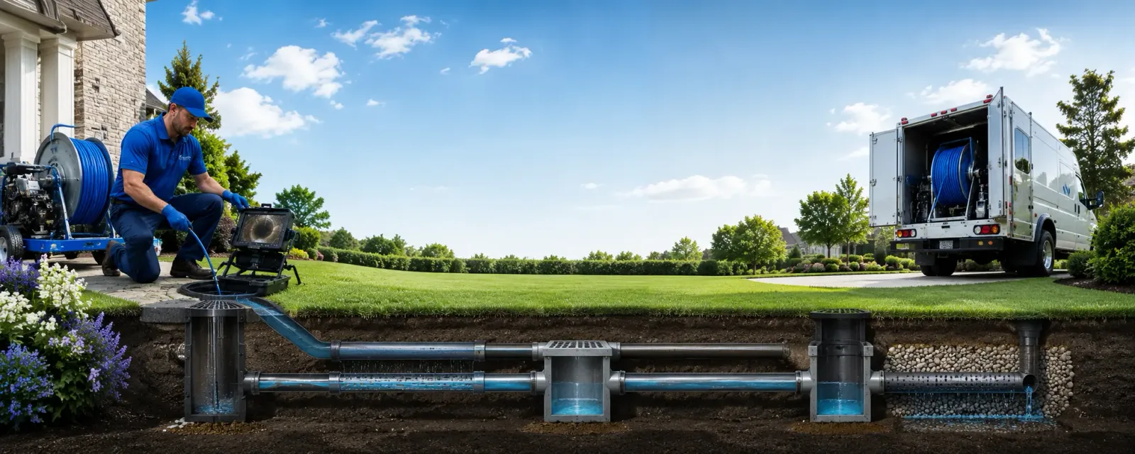 Outdoor drain cleaning information for Foss, OK